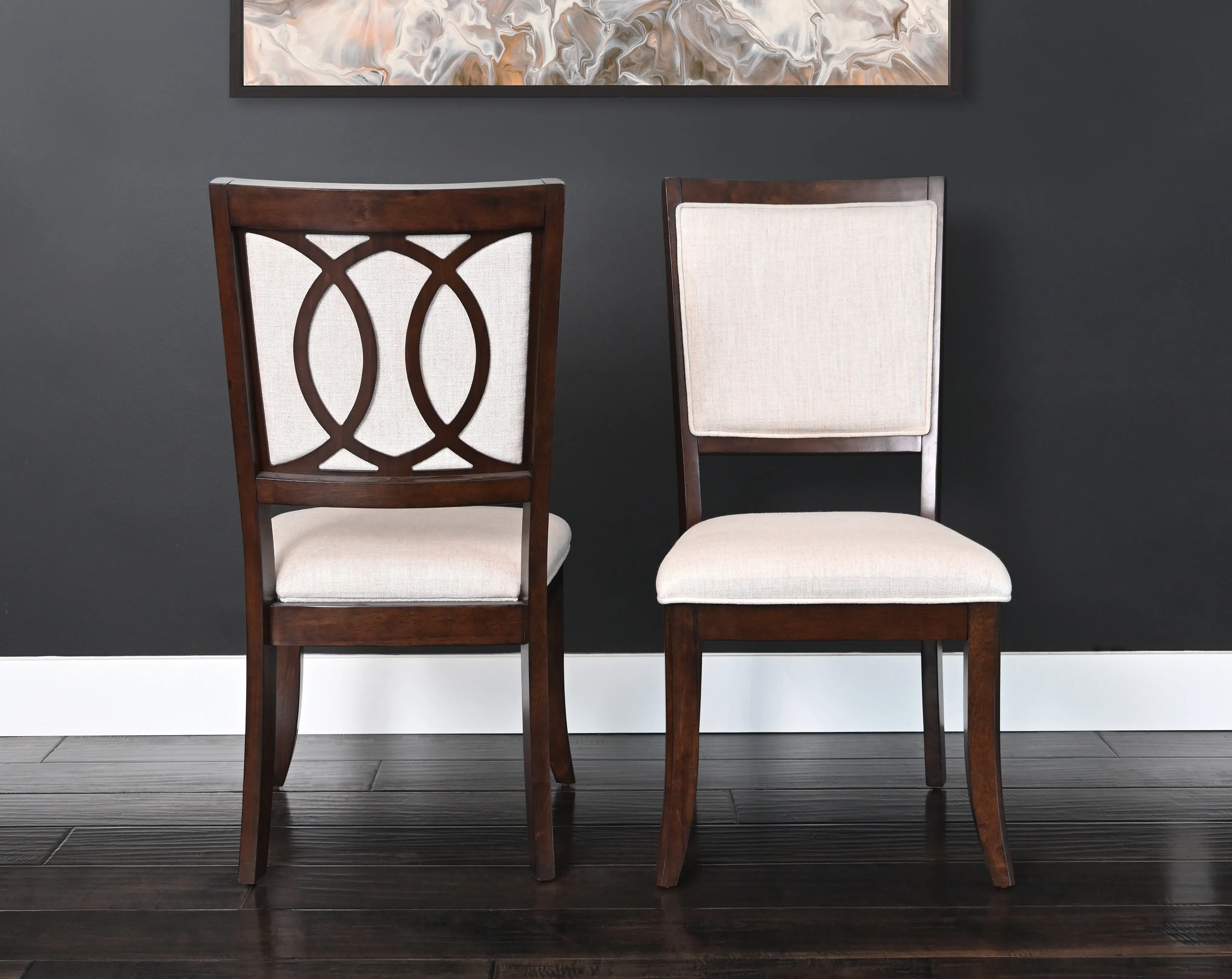 Brock Cream Upholstered Dining Chairs, Set of 2-2