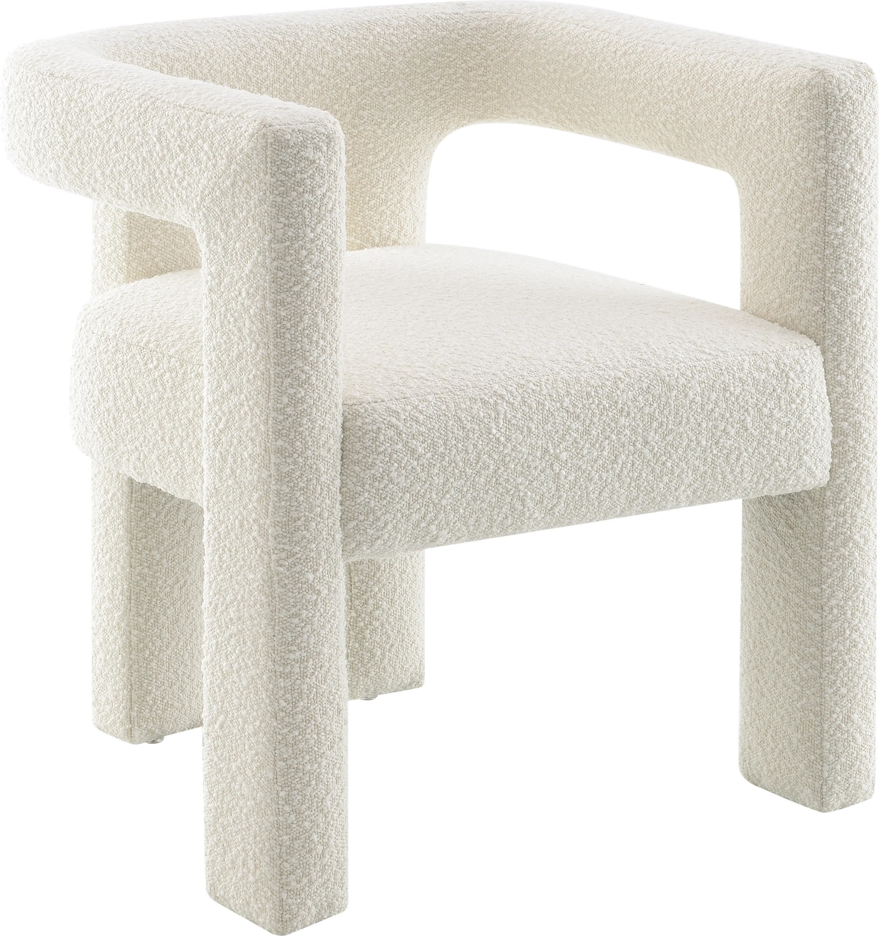 Cassie Ivory Boucle Dining Chair-1