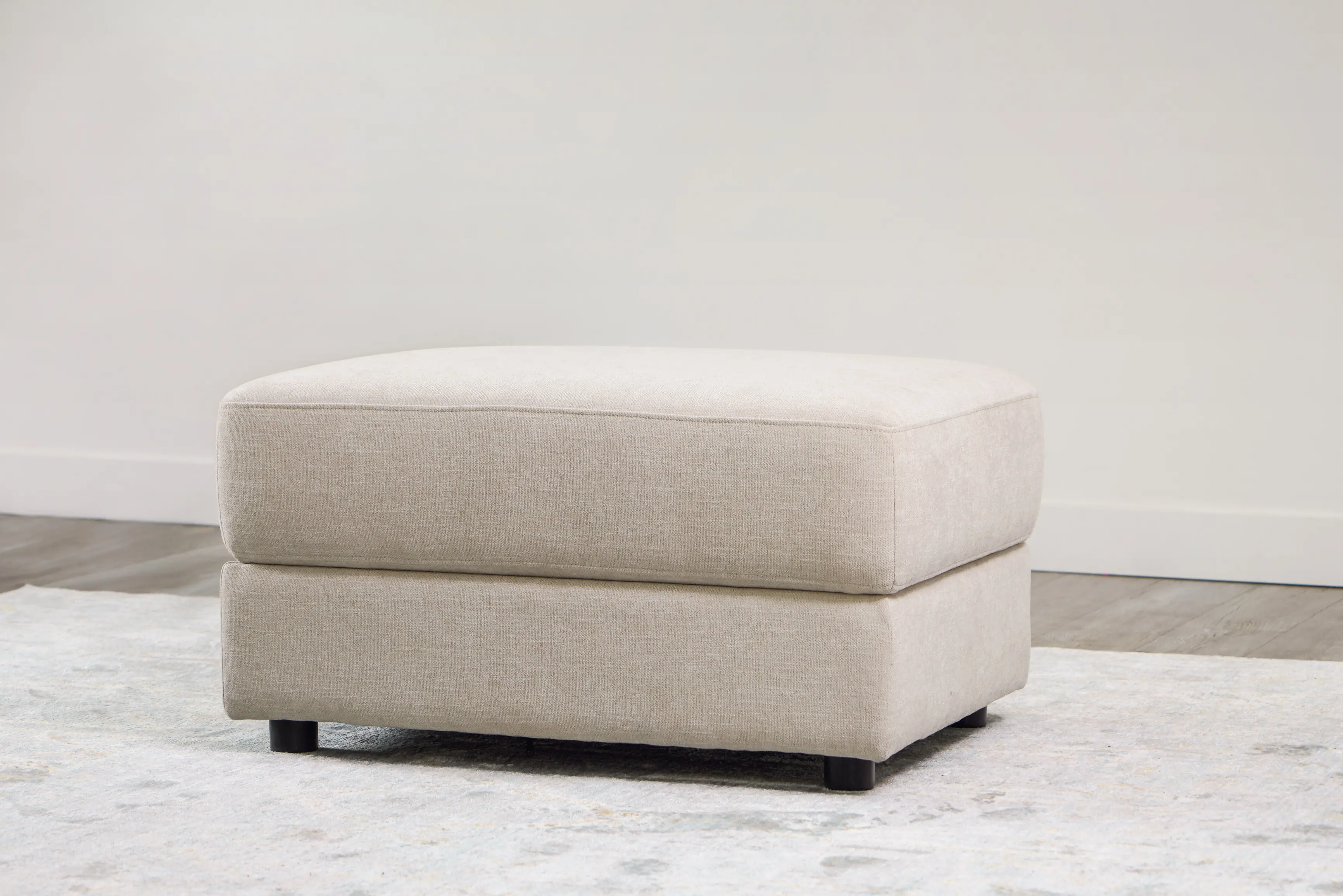 Ellie Light Gray Square Ottoman-2