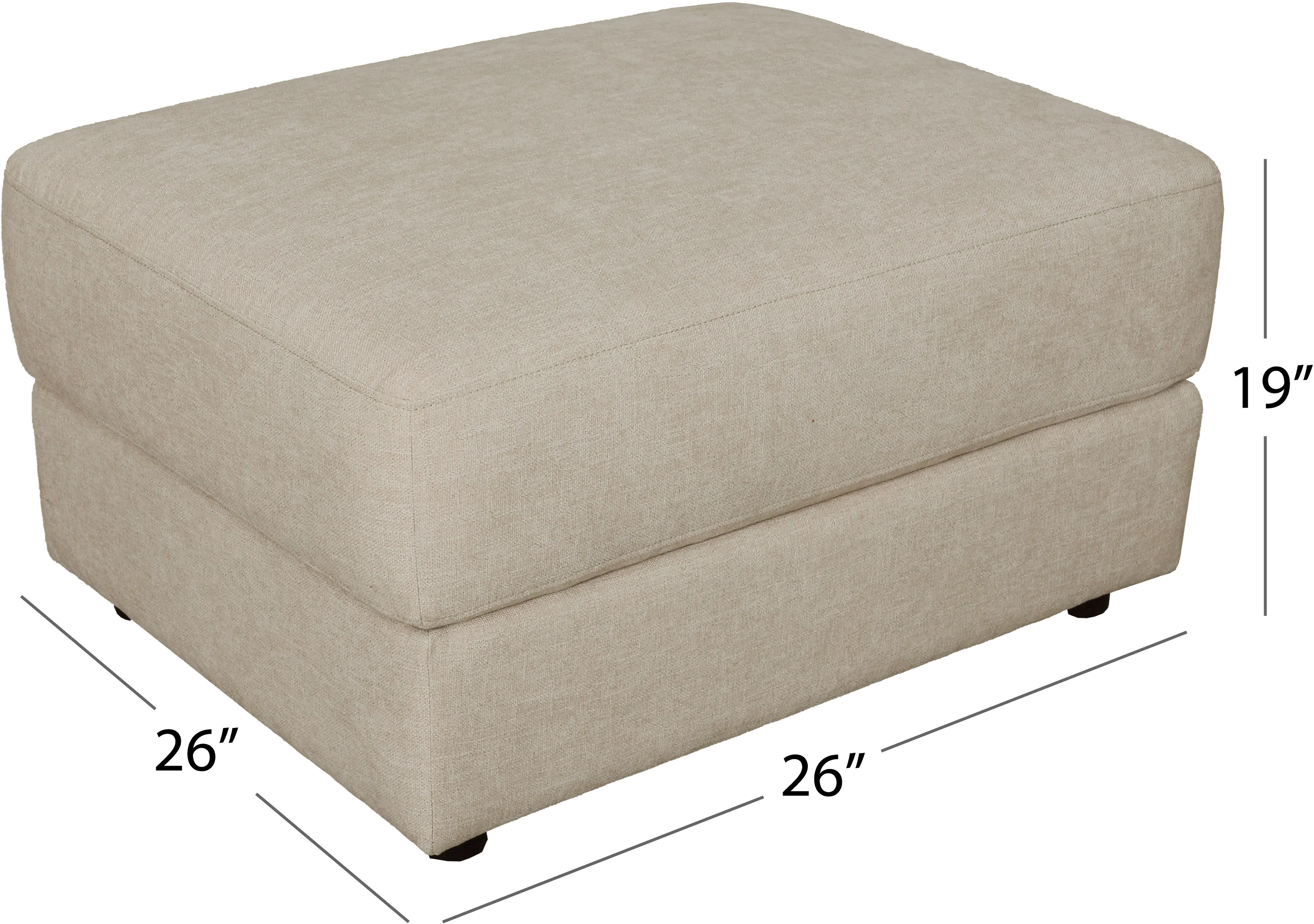 Ellie Light Gray Square Ottoman-7