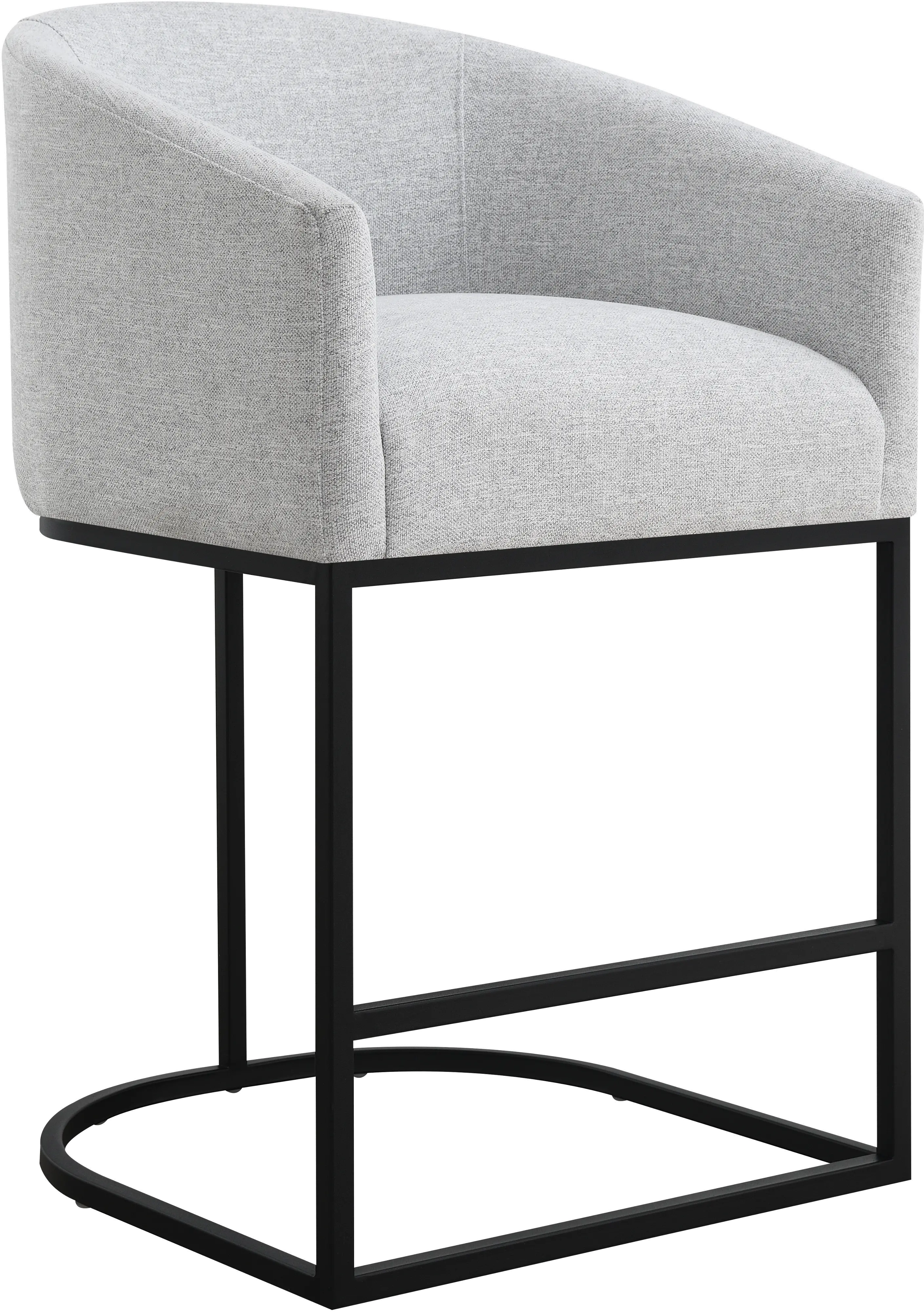 Josephine Light Gray Upholstered Counter Stool-1