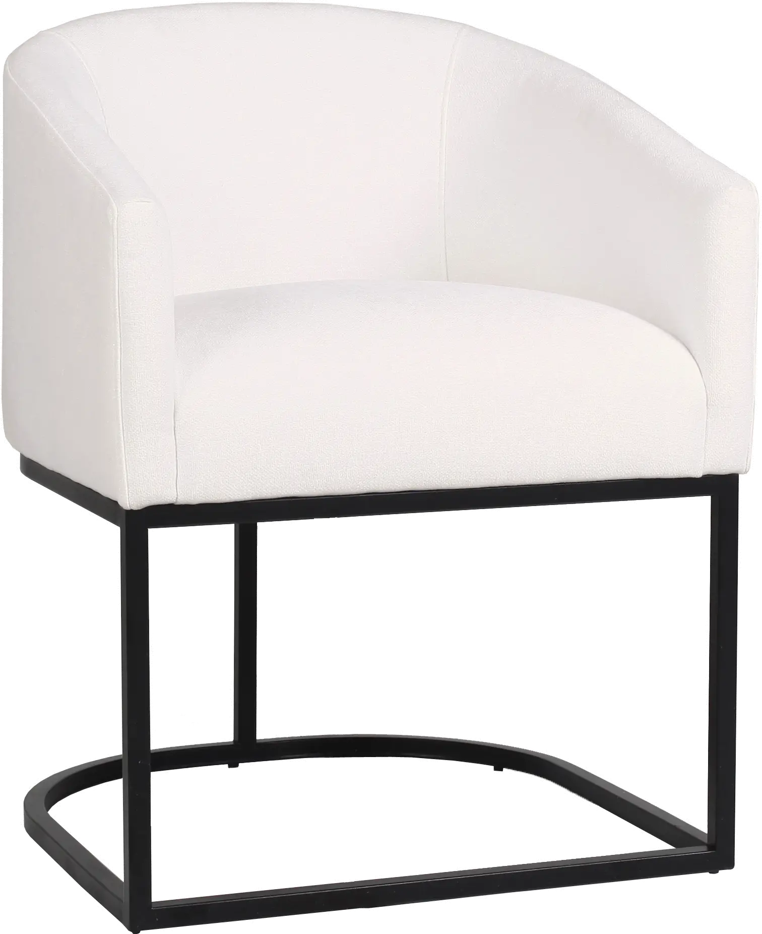 Josephine White Upholstered Dining Chair-1