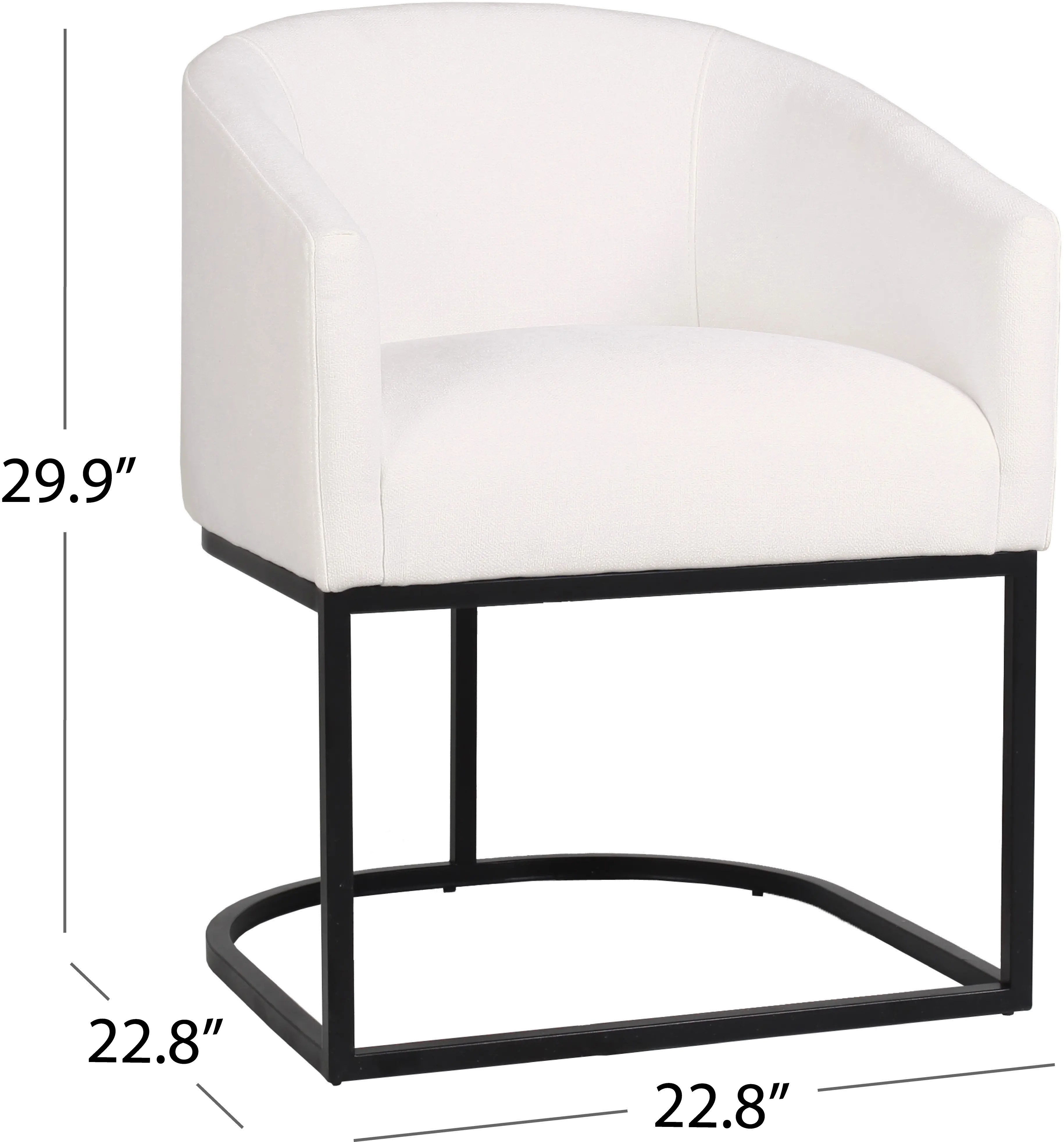 Josephine White Upholstered Dining Chair-10