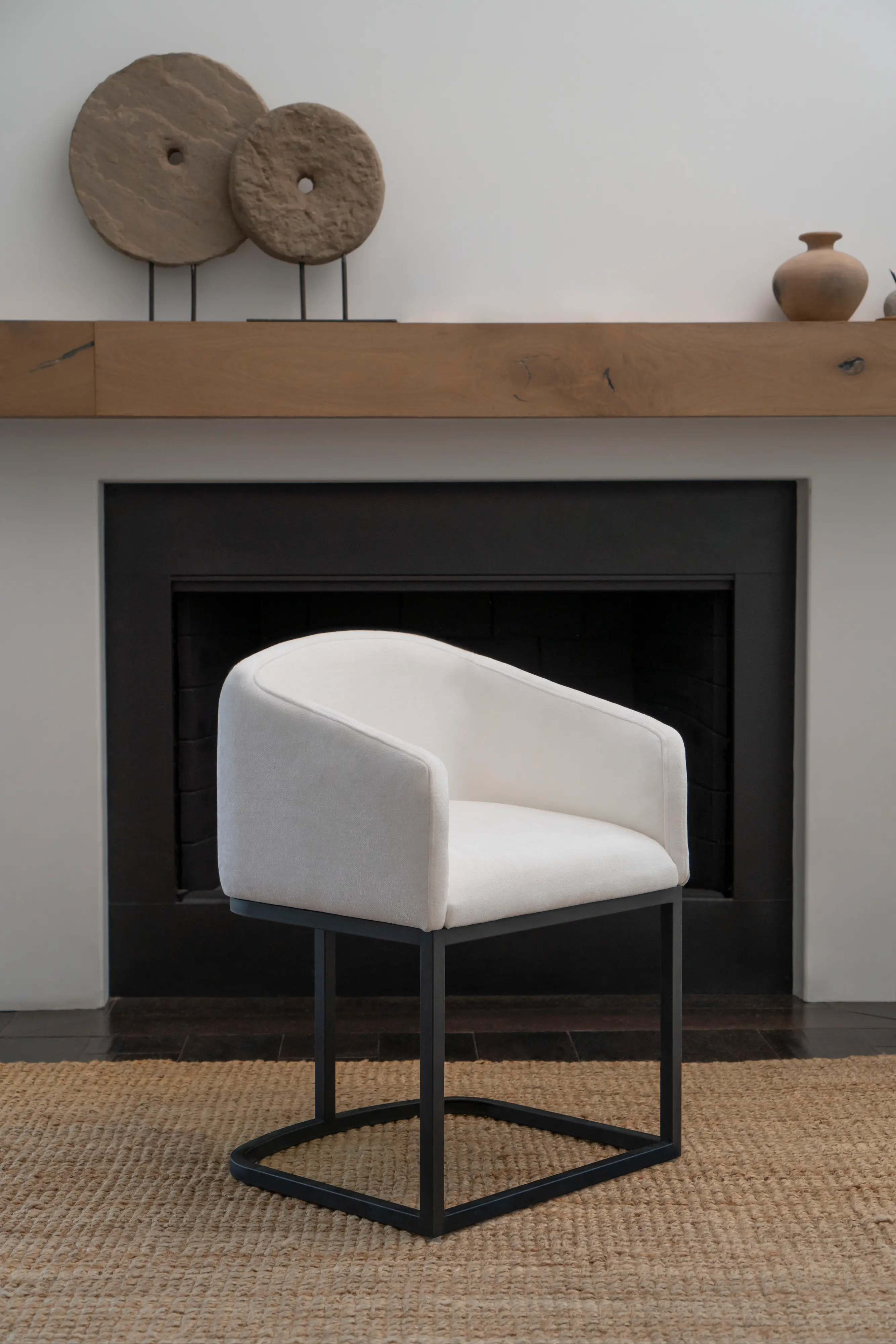 Josephine White Upholstered Dining Chair-2