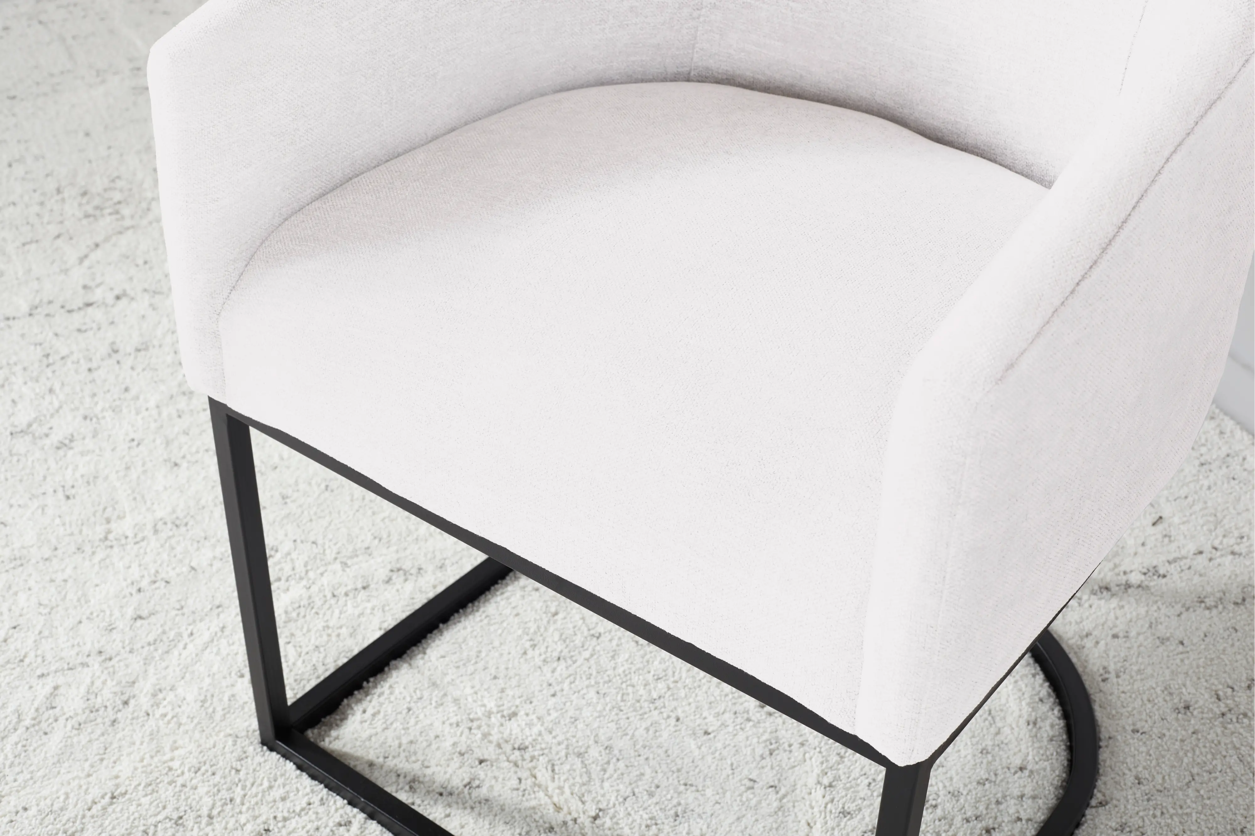 Josephine White Upholstered Dining Chair-7