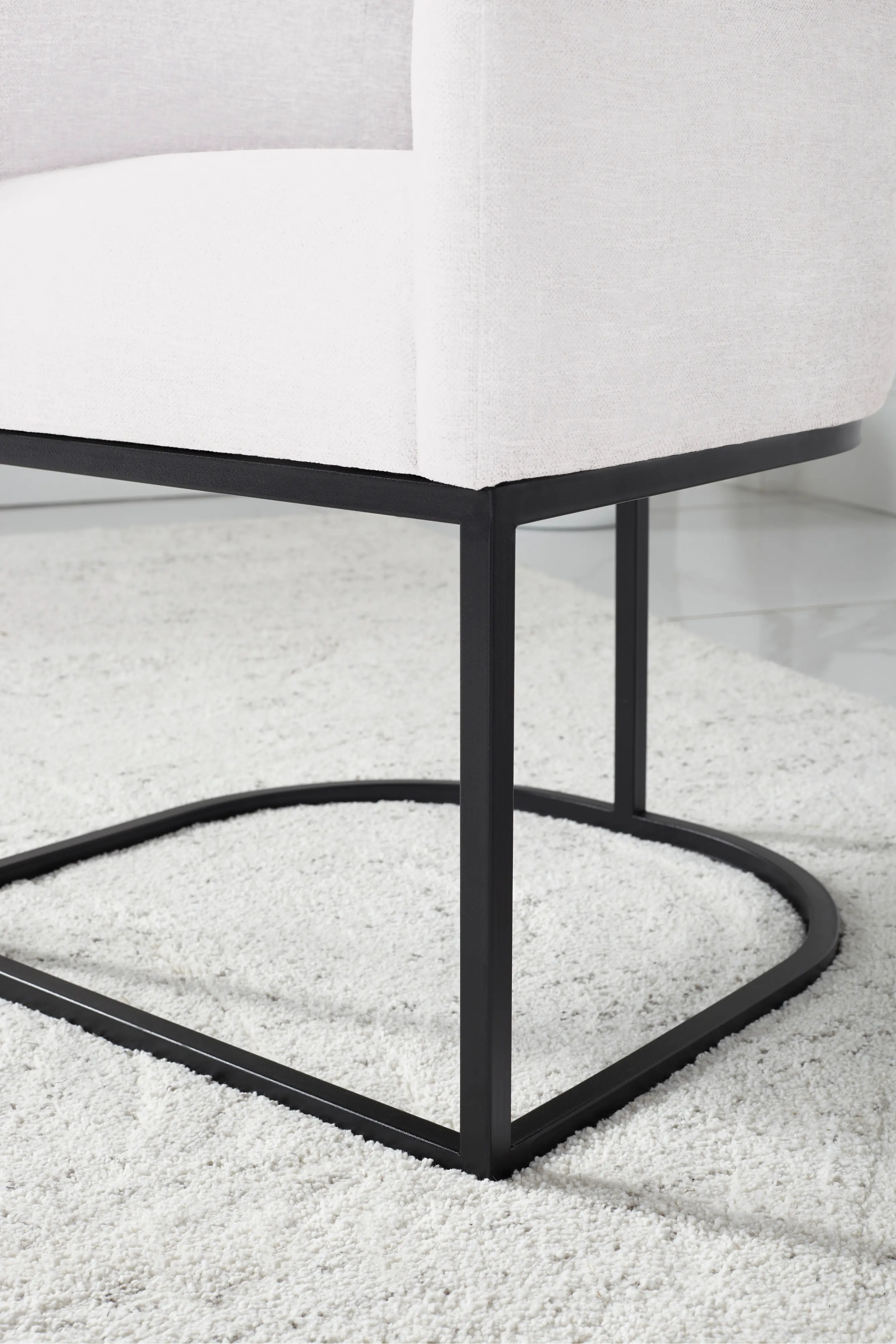 Josephine White Upholstered Dining Chair-8
