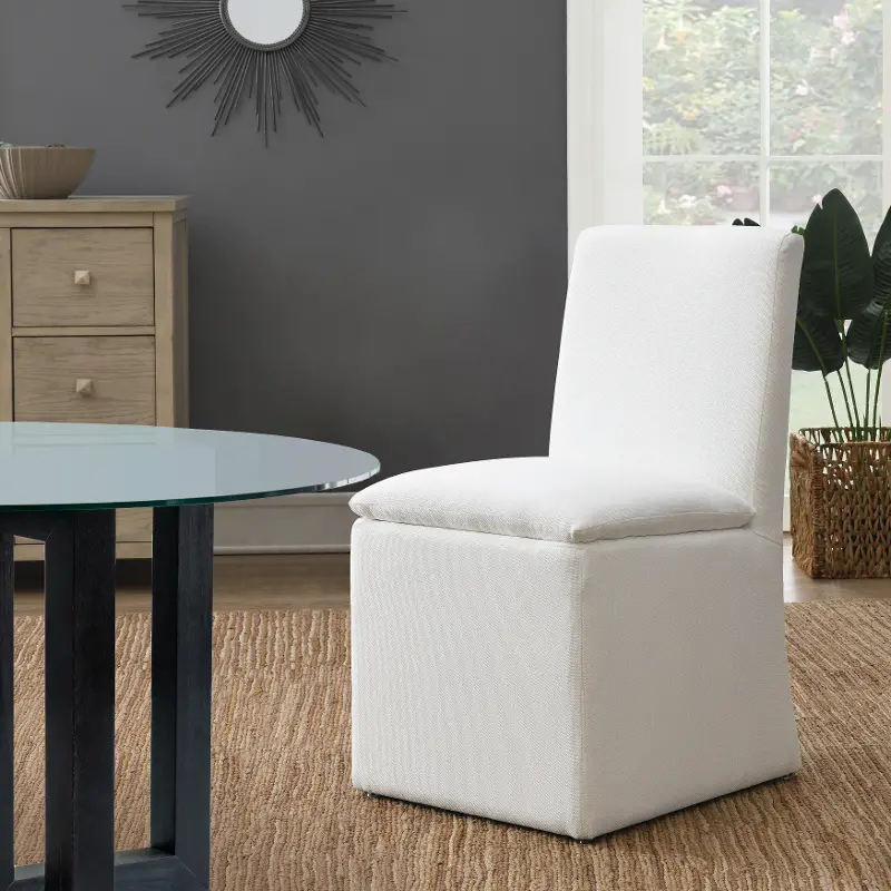 Mariana White Stain-Resistant Upholstered Dining Chair