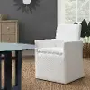Mariana White Stain-Resistant Upholstered Dining Armchair