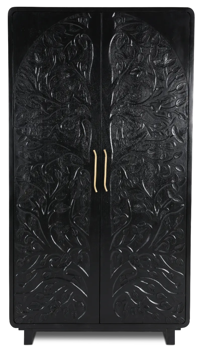Albero Black Tall Cabinet