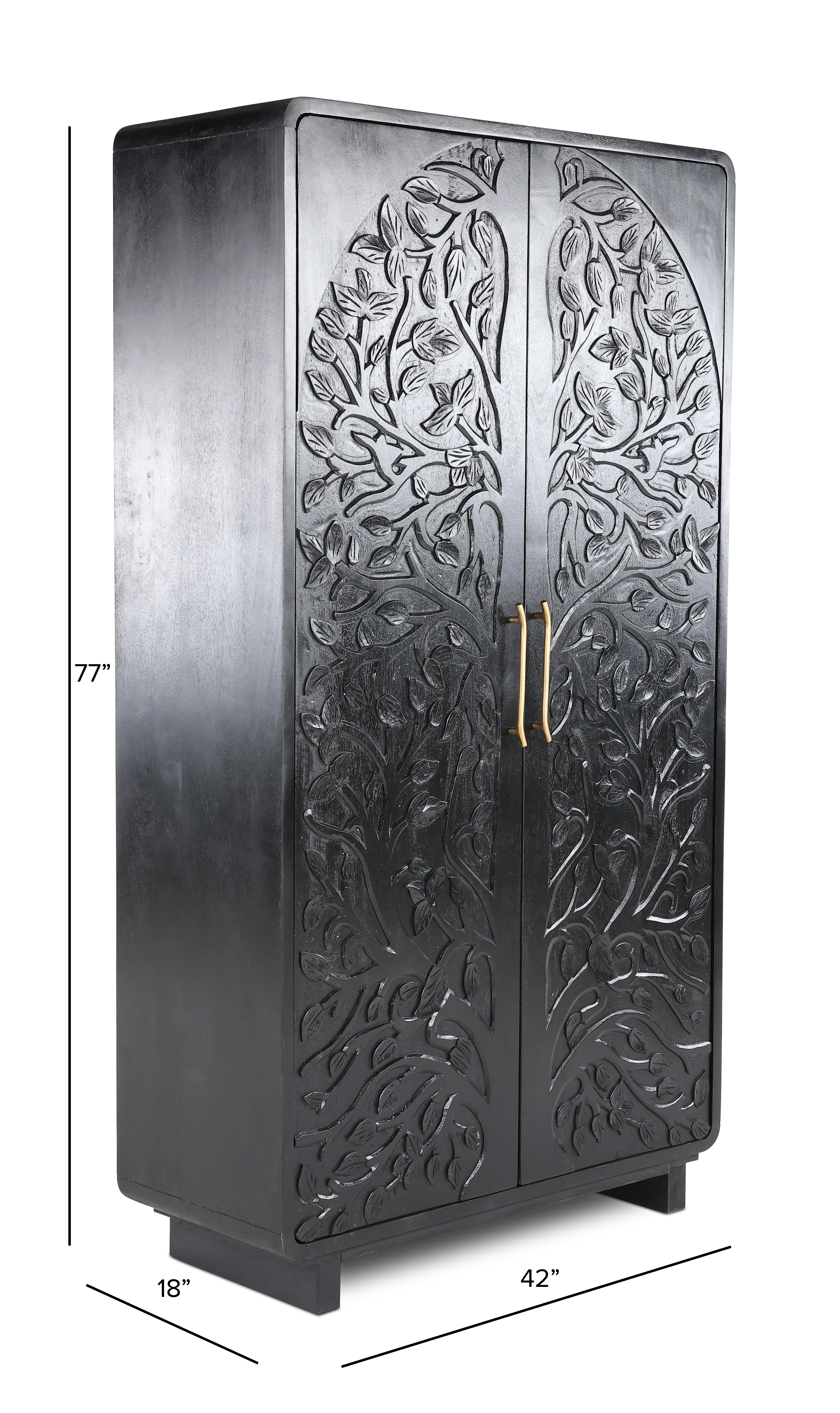 Albero Black Tall Cabinet-3