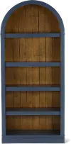 Artiste Blue 72  Arch Bookcase