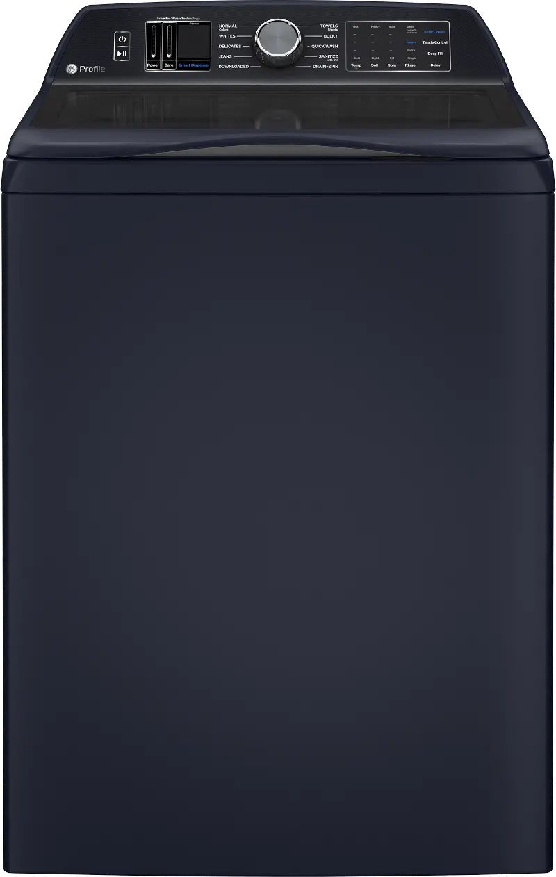 GE Profile 5.3 Cu Ft Smart Top Load Washer with Impeller - Sapphire Blue