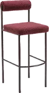 Ginosa Red Shearling Barstool