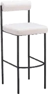 Ginosa Ivory Shearling Barstool