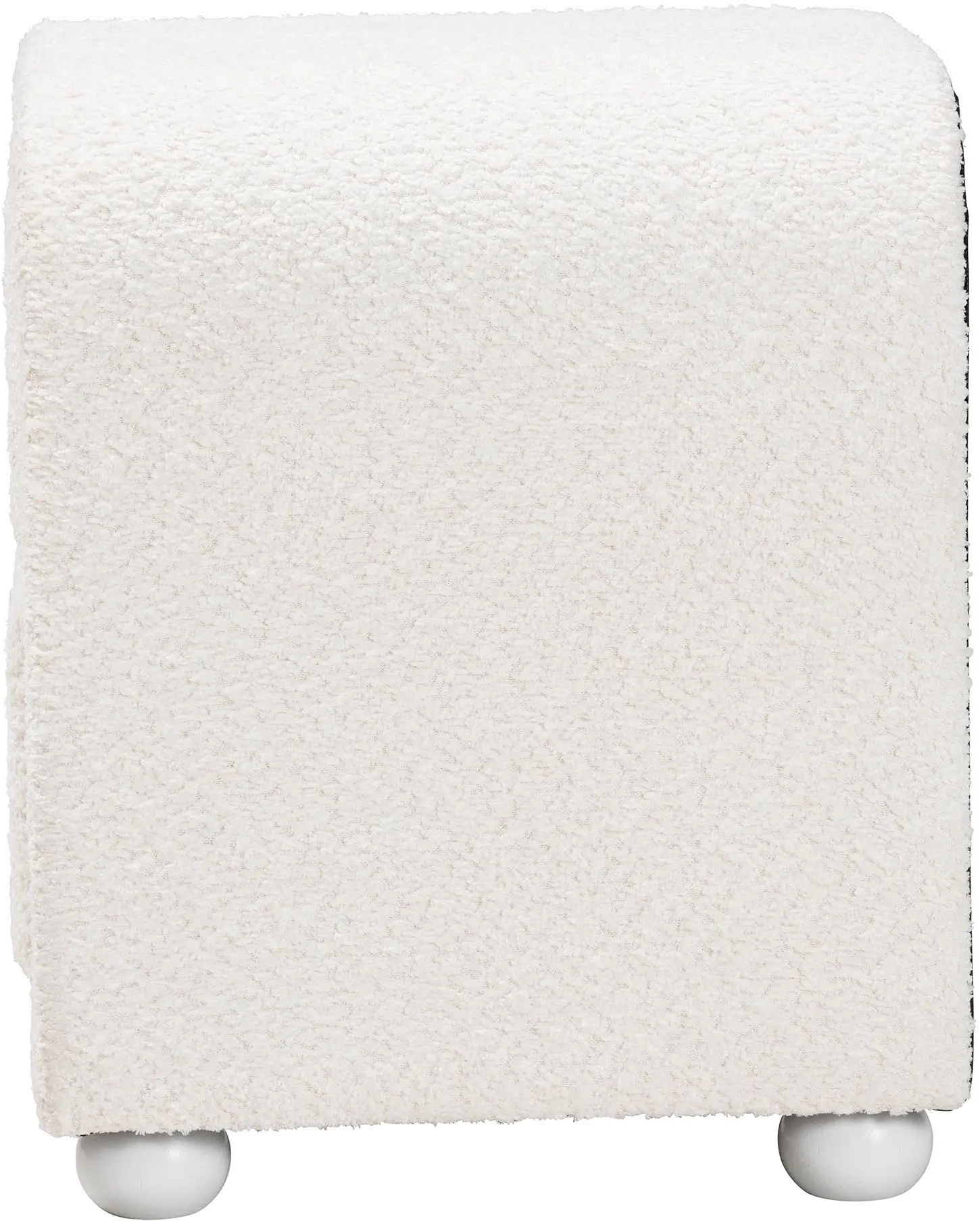 244-13651-RCW Lavina White Boucle 2-Drawer Nightstand-5