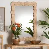 245-13718-RCW Hasana Natural Rattan Scallop Wall Mirror
