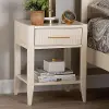 249-13831-RCW Primrose Ivory Mid-Century Nightstand