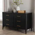 249-13822-RCW Primrose Black Mid-Century Dresser