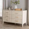 249-13823-RCW Primrose Ivory Mid-Century Dresser