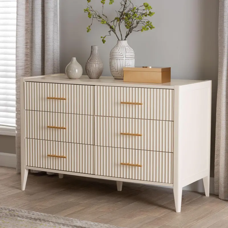 Primrose Ivory Mid-Century Dresser