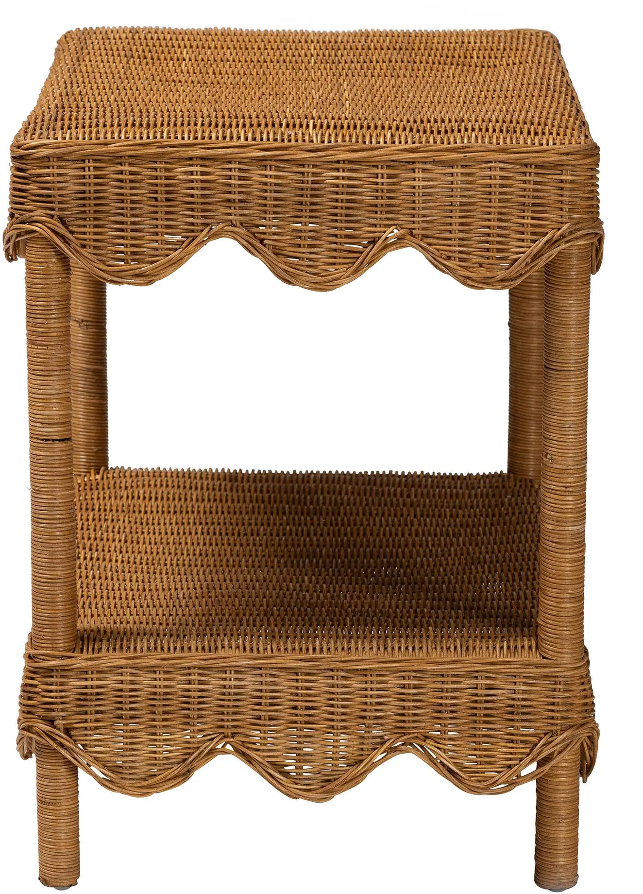 250-13645-RCW Bali and Pari Brown Rattan Side Table-5