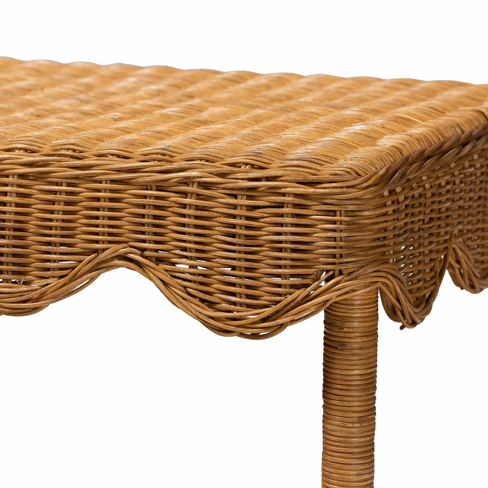 250-13645-RCW Bali and Pari Brown Rattan Side Table-6
