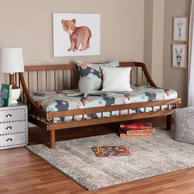 250-13550-RCW Helio Walnut Brown Wood Twin Daybed-2
