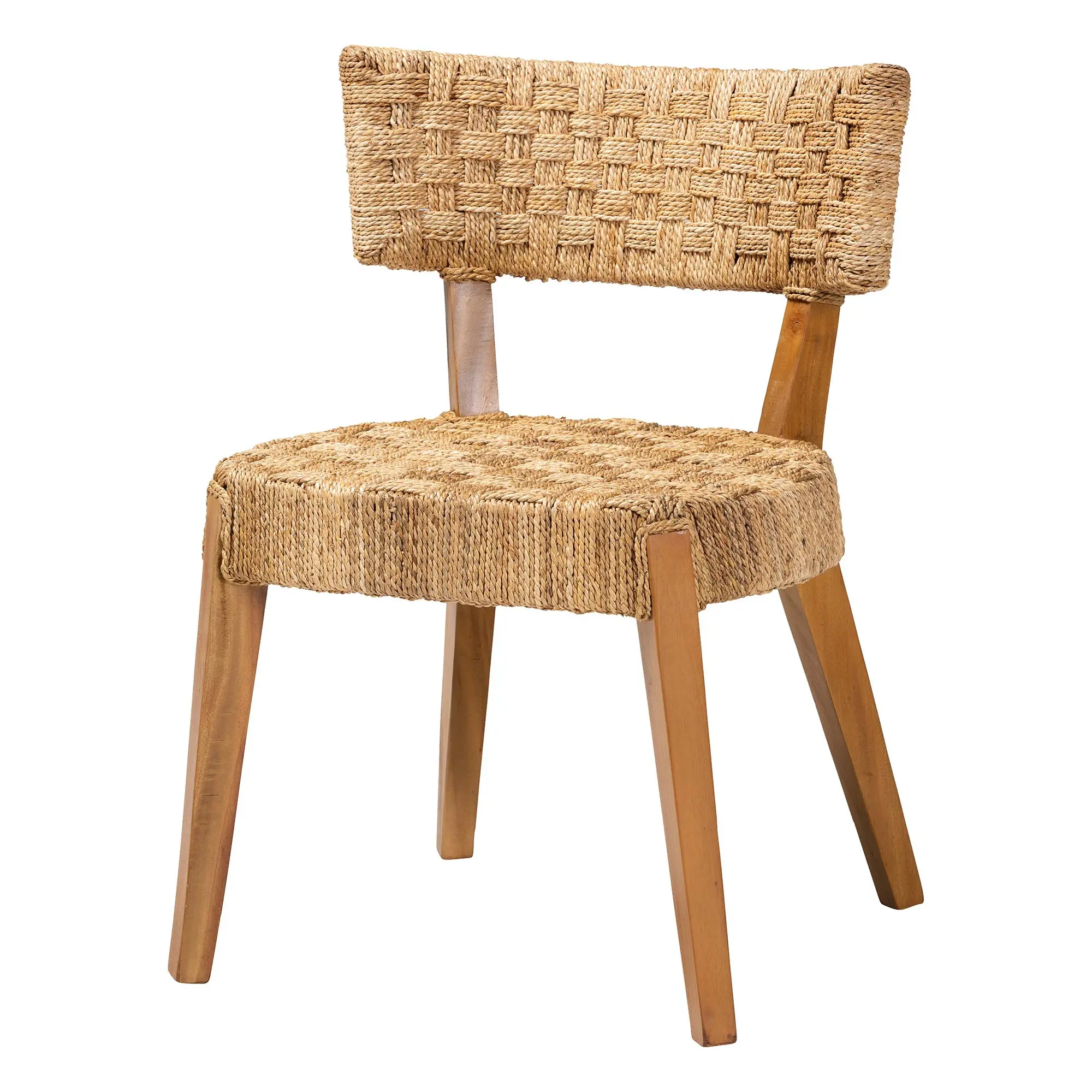 251-13853-RCW Sabit Seagrass and Mahogany Dining Chair-1