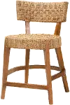 251-13852-RCW Sabit Seagrass and Mahogany Counter Stool