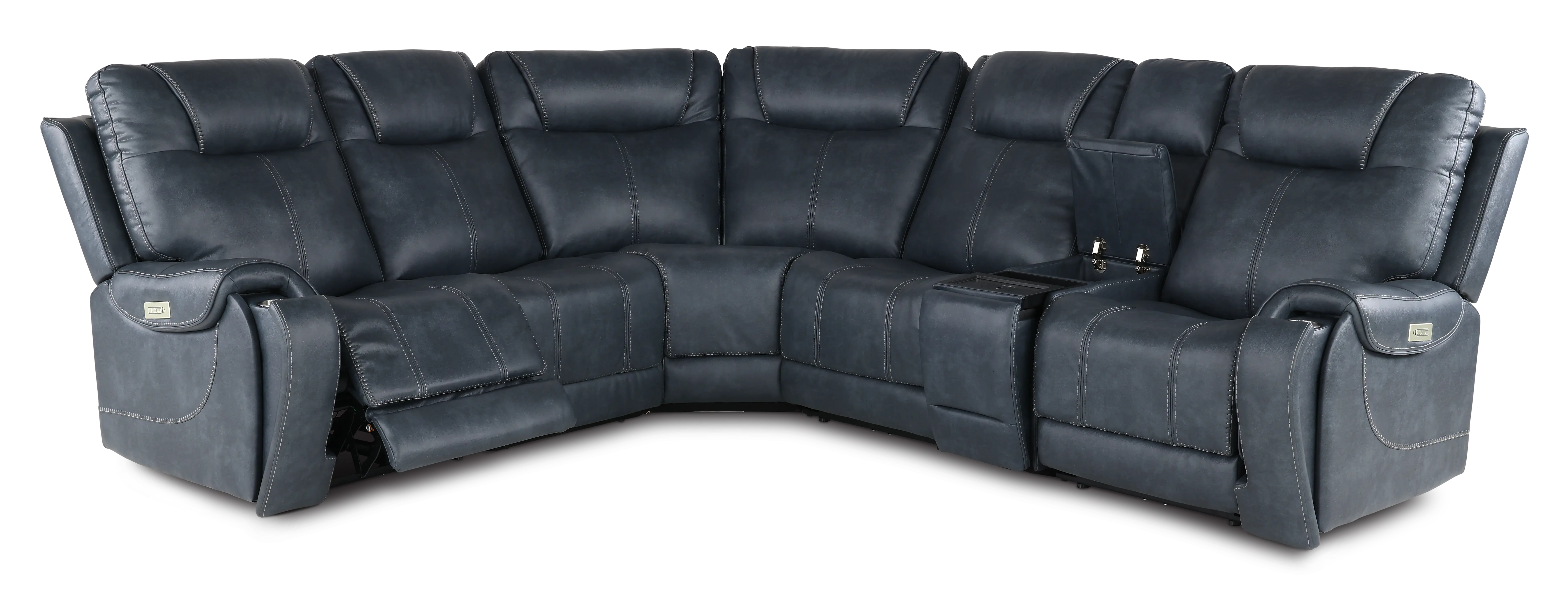 Conway Slate Gray 6 Piece Power Reclining Sectional-4