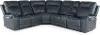 Conway Slate Gray 6 Piece Power Reclining Sectional with Audio System