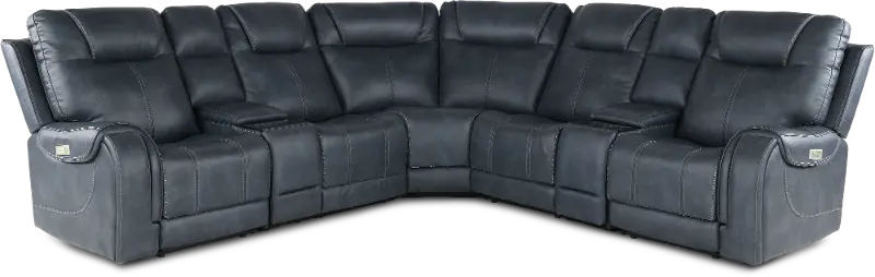 Conway Slate Gray 7 Piece Power Reclining Sectional