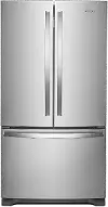 WRFC2036RZ Whirlpool 20 Cu Ft French Door Refrigerator - Counter Depth Stainless Steel