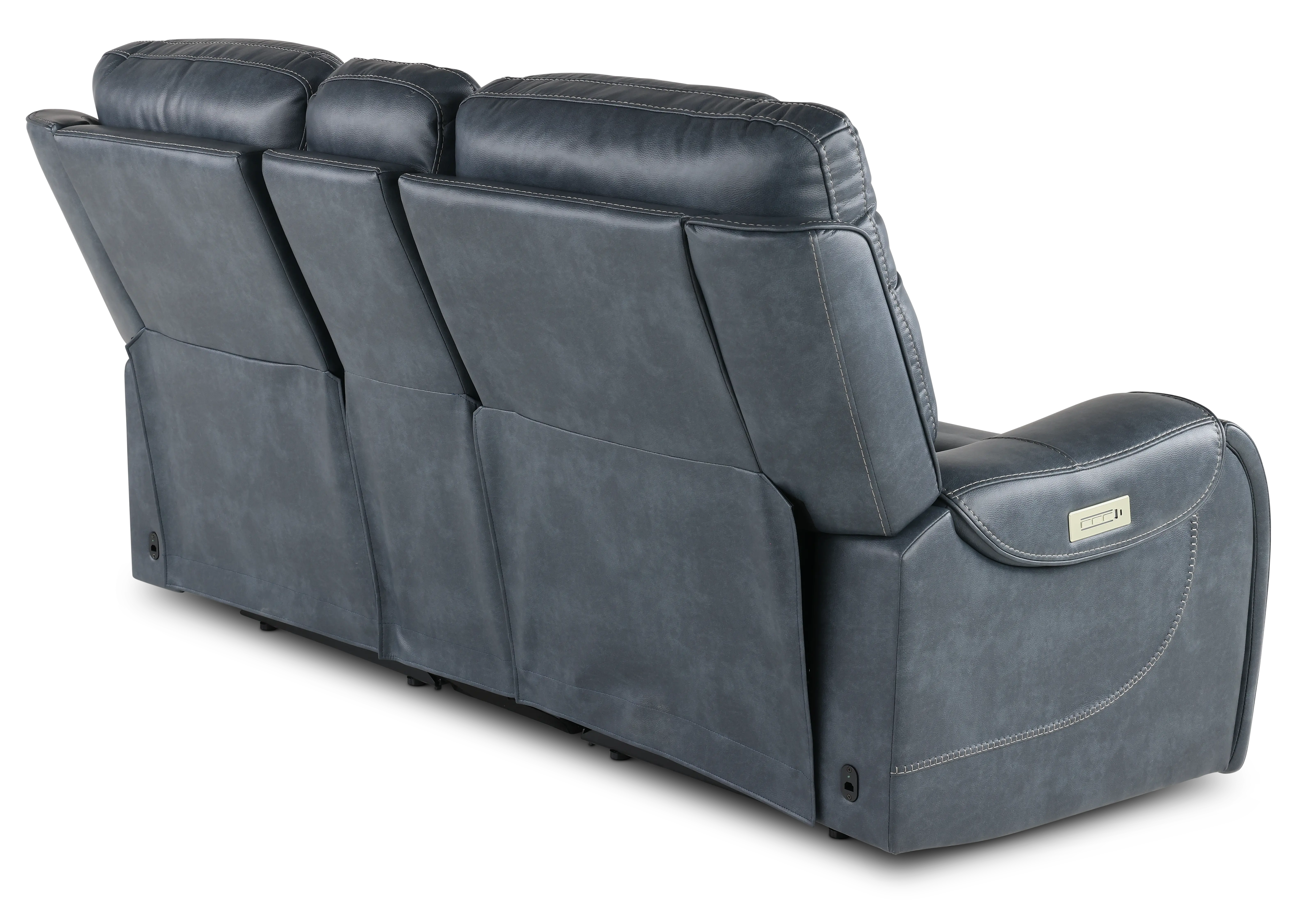 Conway Slate Gray Power Reclining Loveseat with Console-7