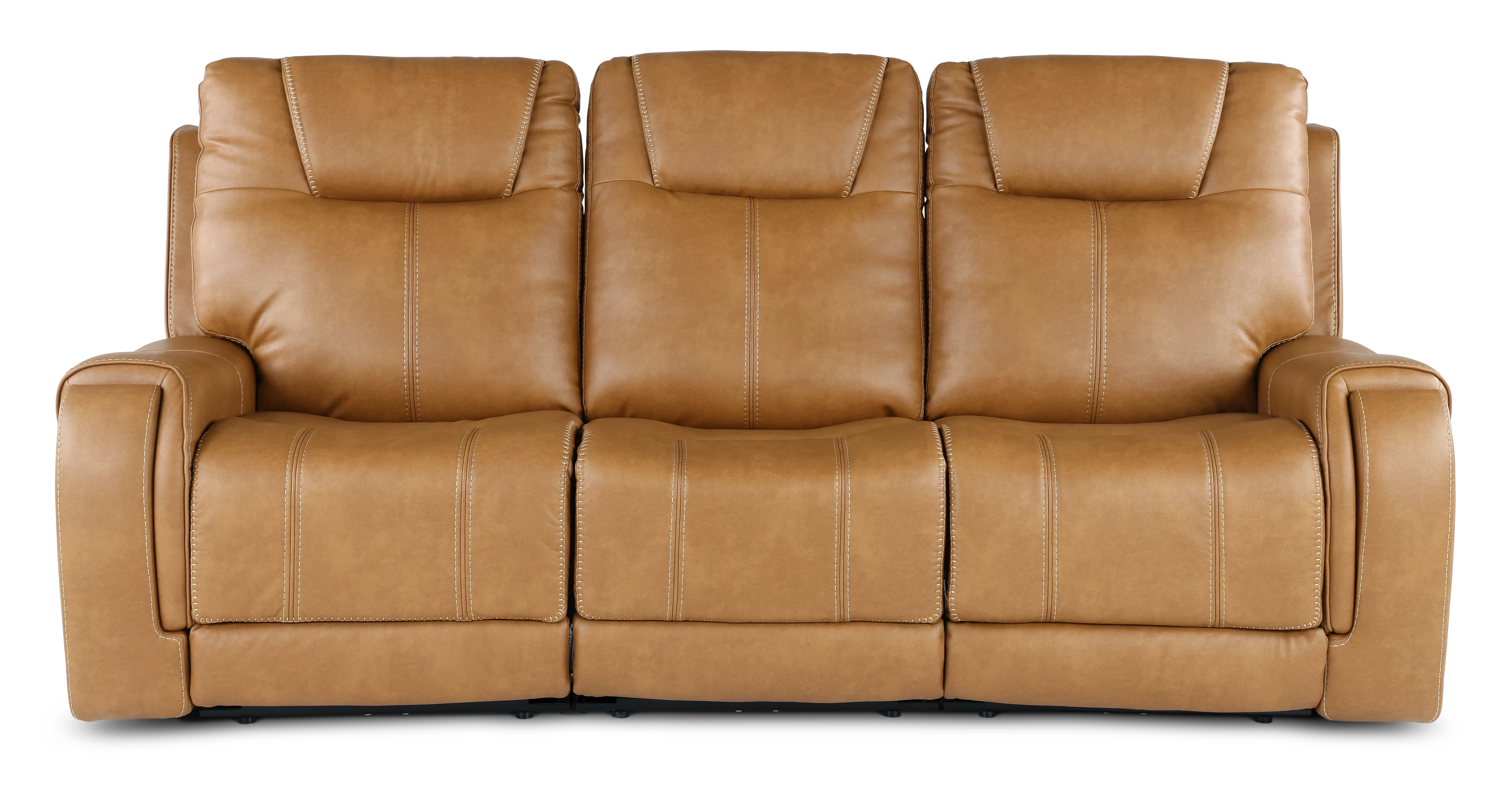 Conway Saddle Brown Triple Reclining Sofa-1