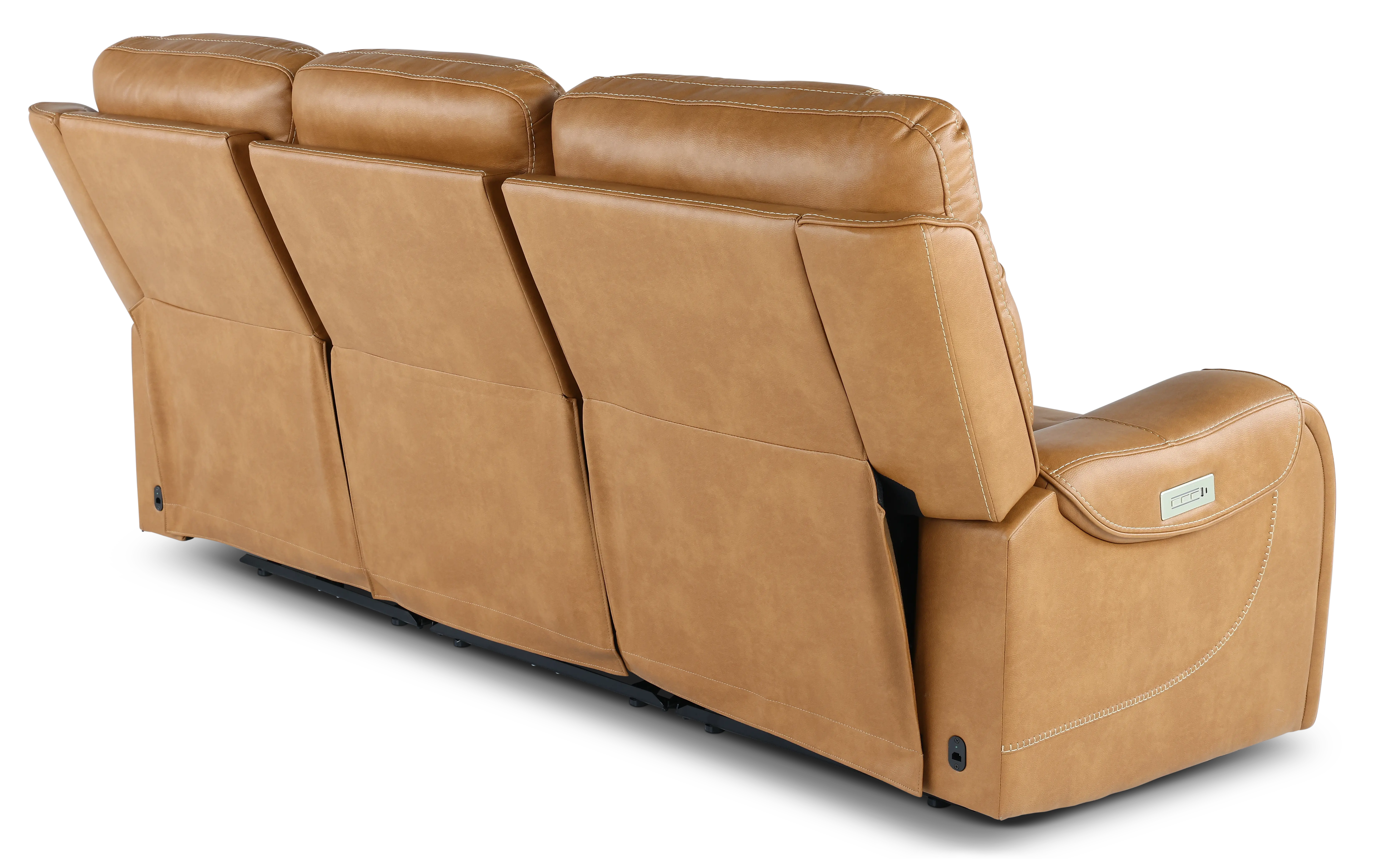 Conway Saddle Brown Triple Reclining Sofa-5