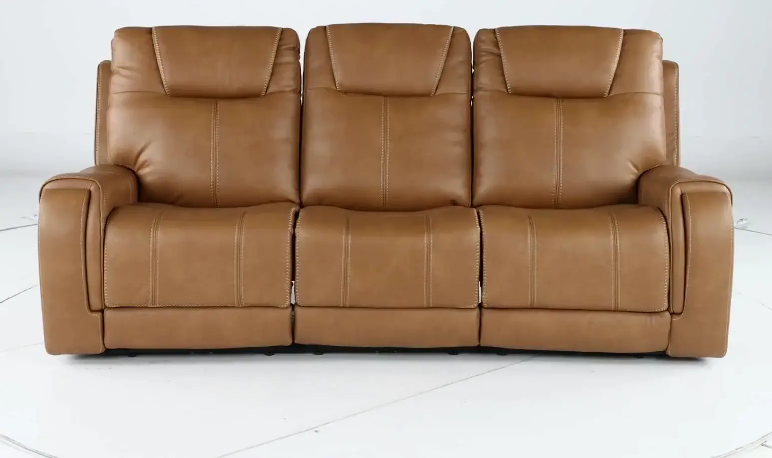 Conway Saddle Brown Triple Reclining Sofa-9