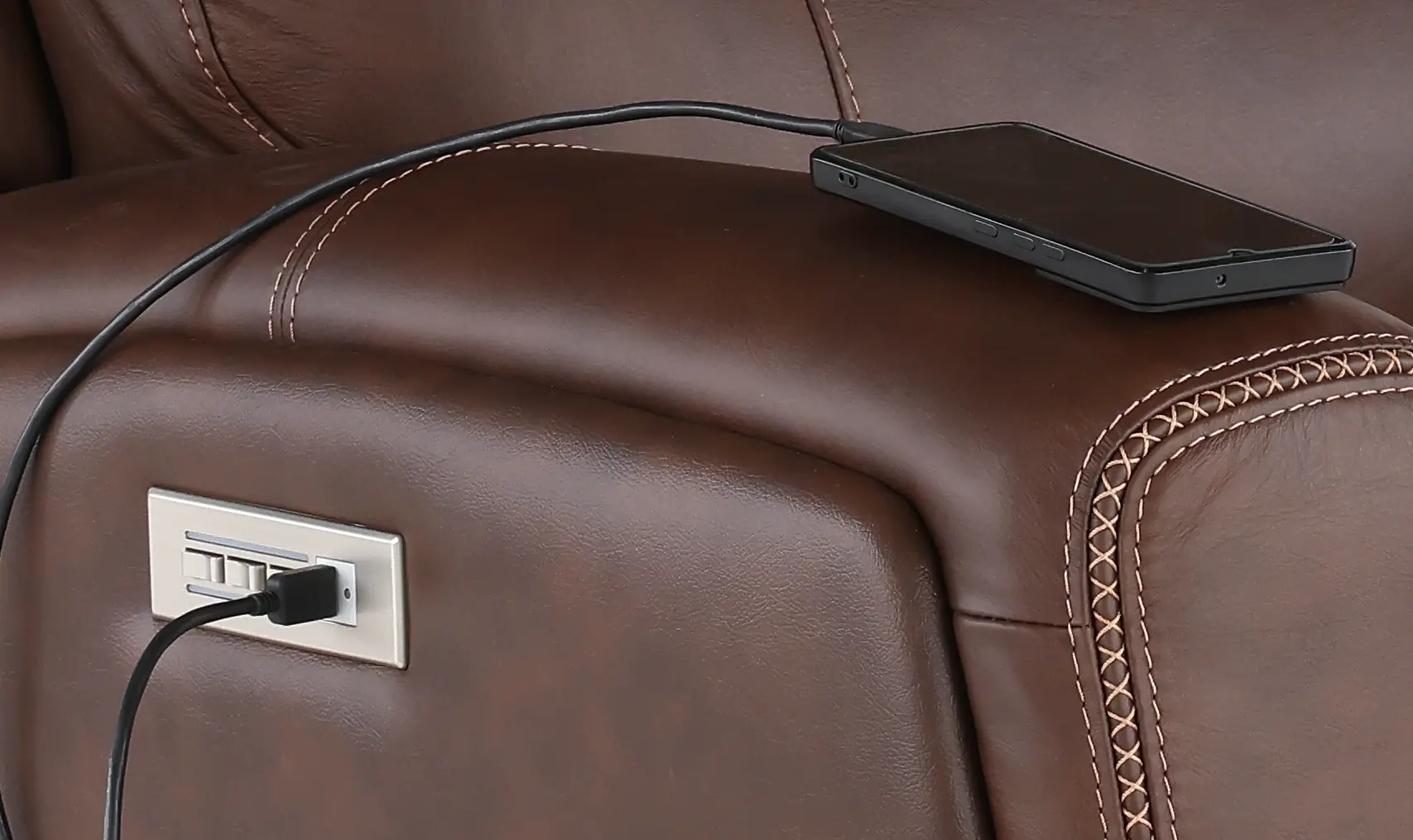 Linden Burnt Umber Power Recliner with Power Headrest-8