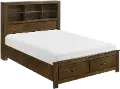 Summit Oak Brown Queen Storage Bed
