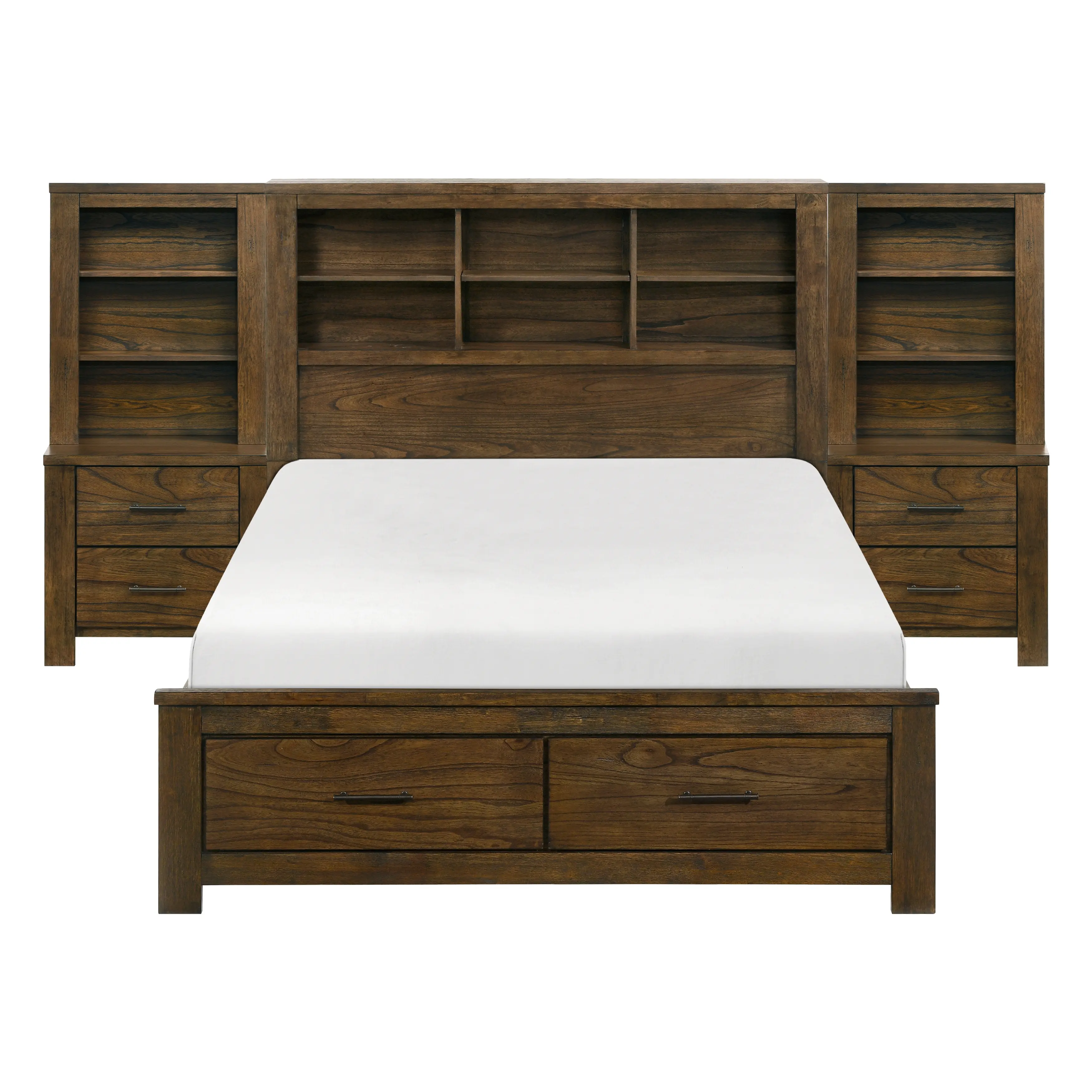 Summit Oak Brown Queen Storage Bed-4