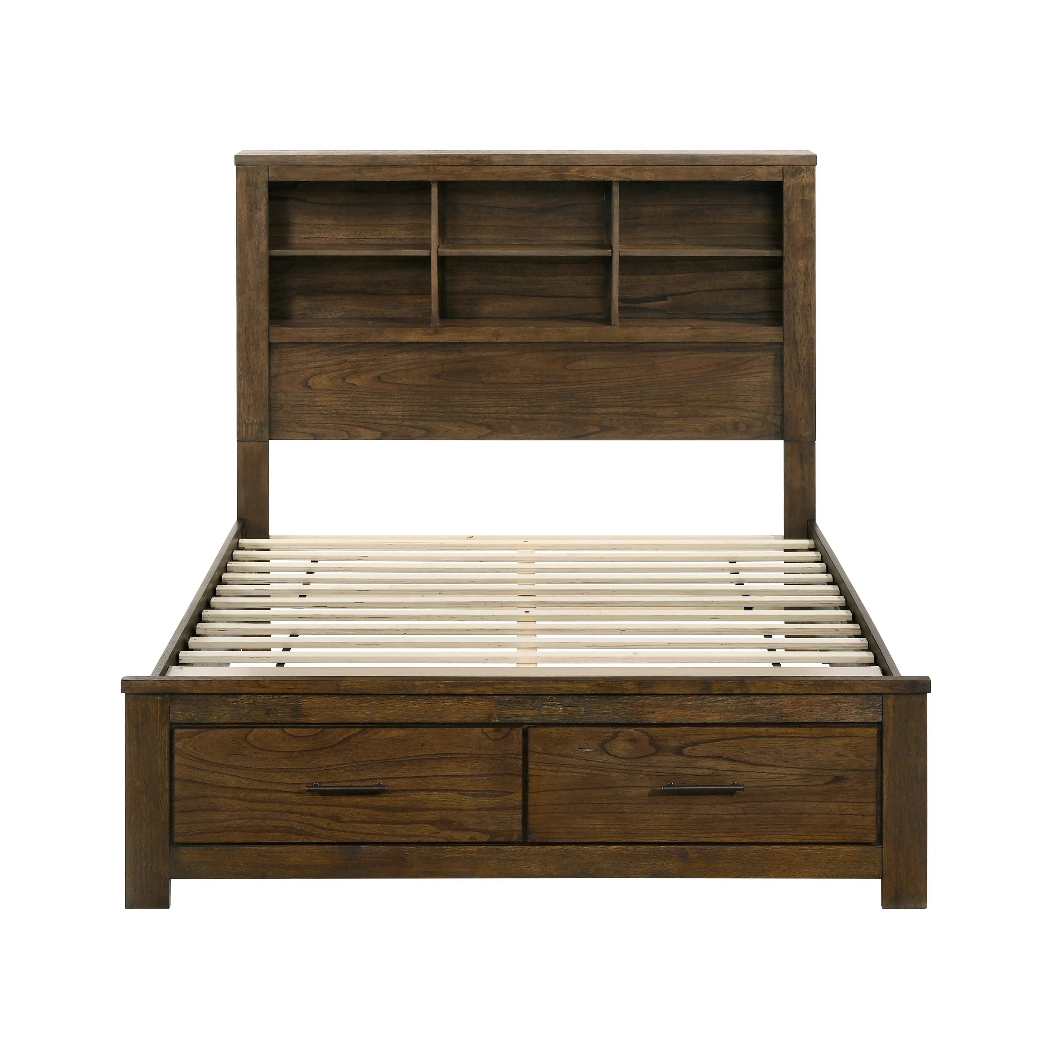 Summit Oak Brown Queen Storage Bed-5