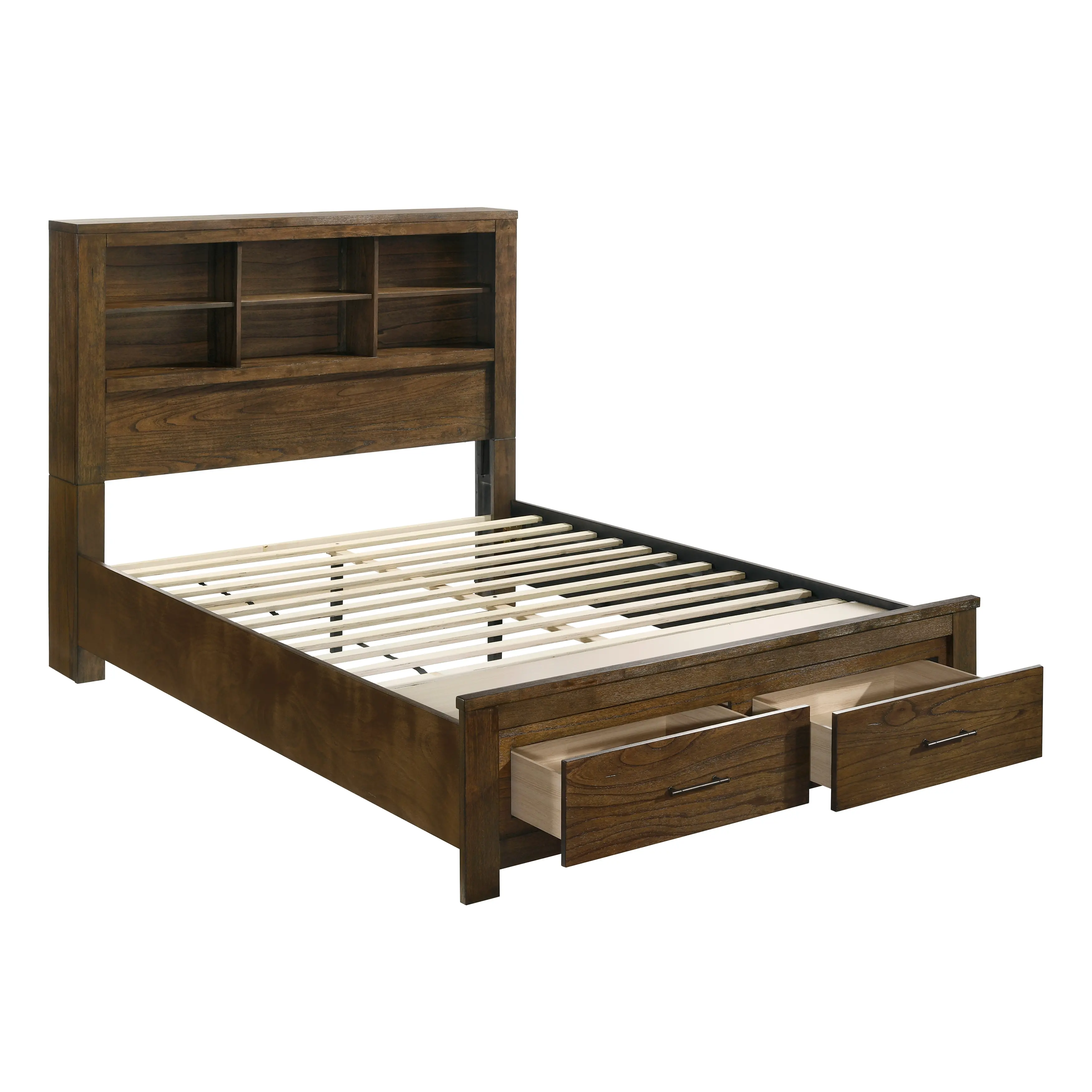 Summit Oak Brown Queen Storage Bed-7