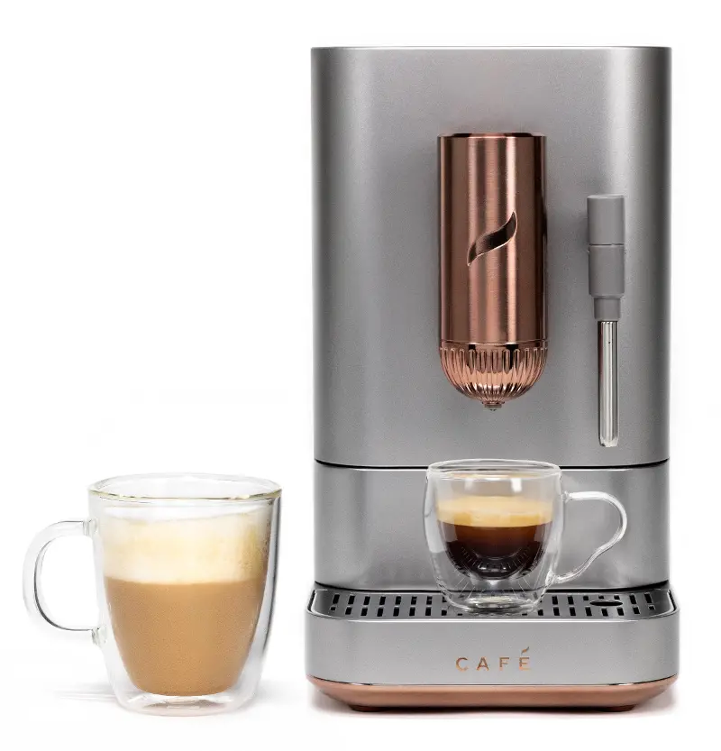 Cafe Affetto Automatic Espresso Machine and Frother - Steel Silver
