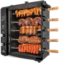 Brazilian Flame Black 5-Skewer LP Gas Rotisserie Grill