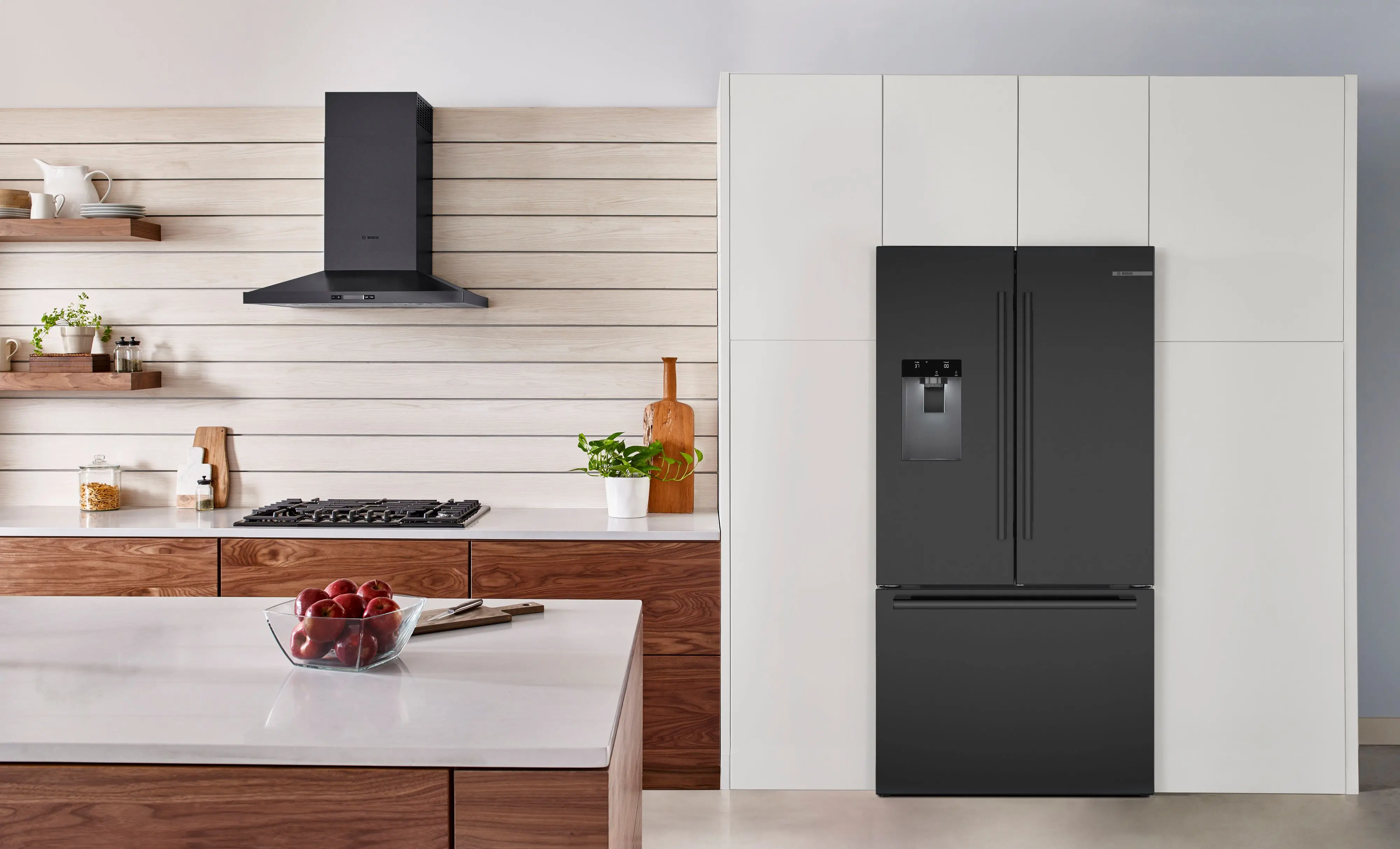 B36FD52SNB Bosch 26.0 Cu Ft French Door Refrigerator - Black Stainless Steel-2