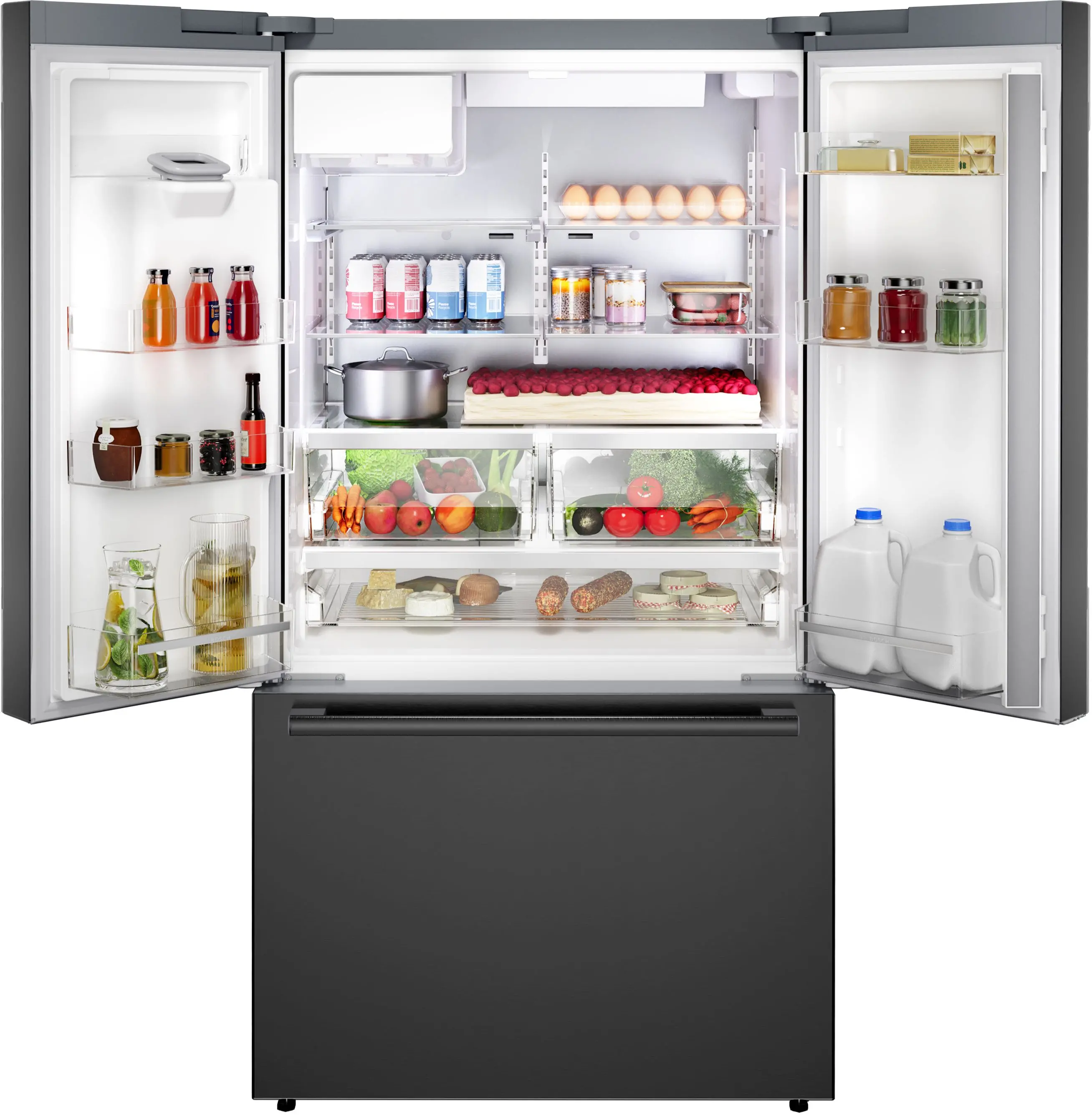 B36FD52SNB Bosch 26.0 Cu Ft French Door Refrigerator - Black Stainless Steel-5