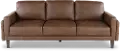 Guernsey Brown Leather Sofa