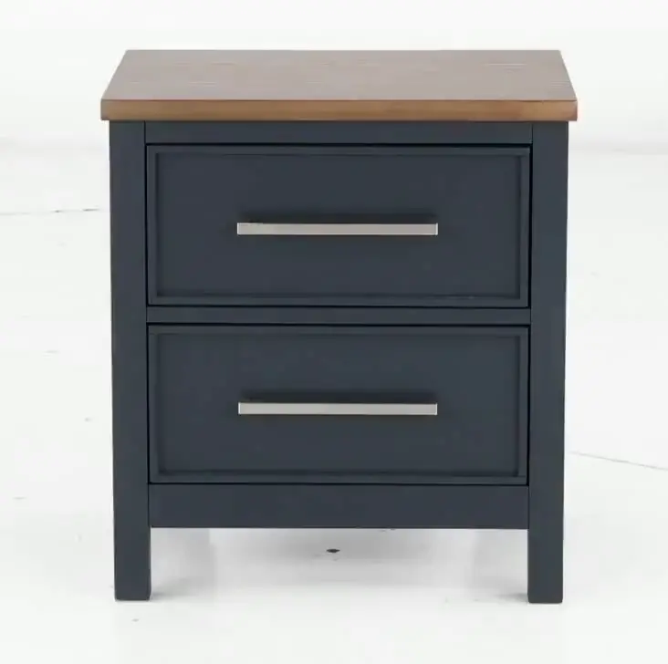 Parker Blue and Brown Nightstand-10