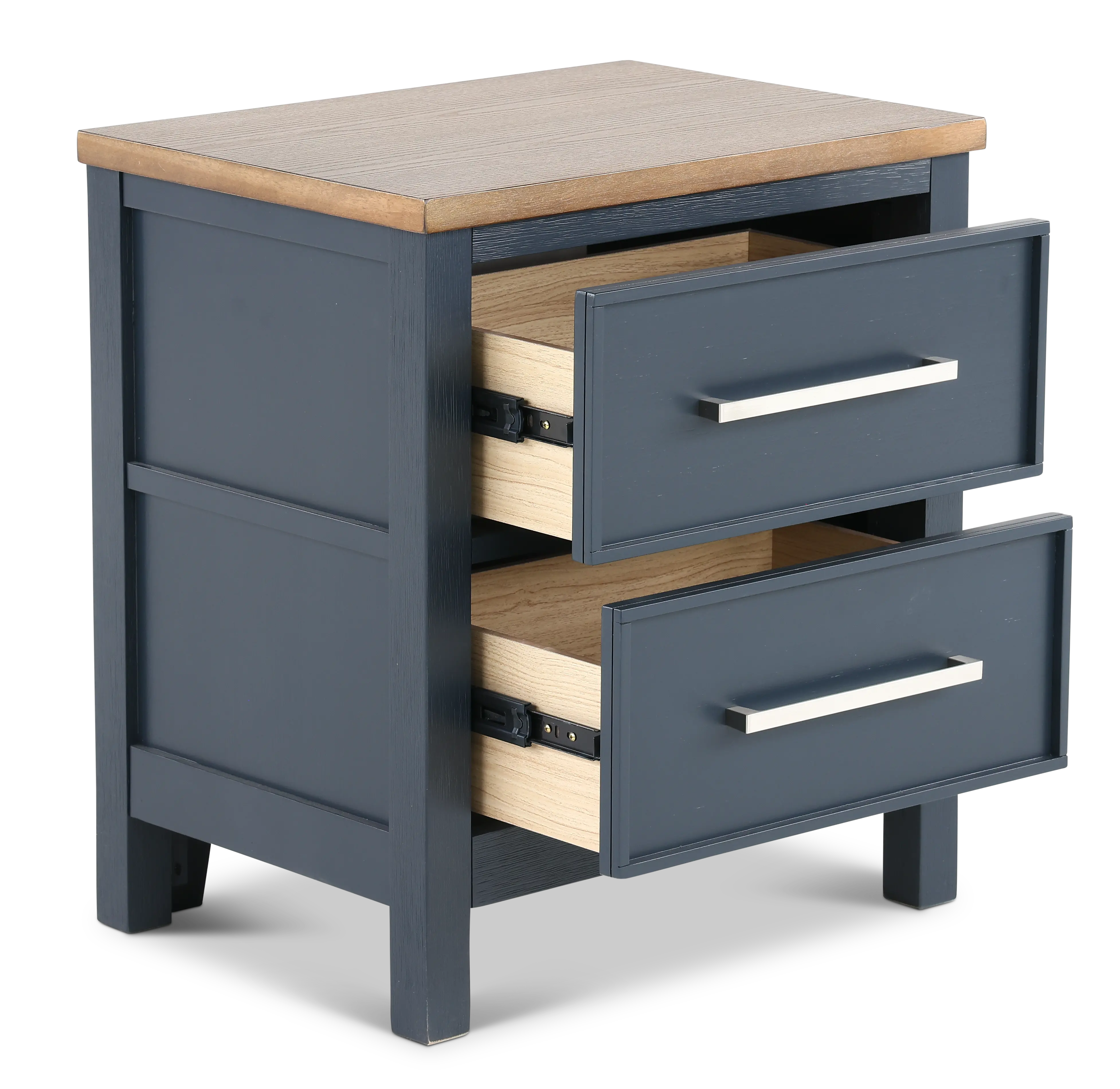 Parker Blue and Brown Nightstand-5