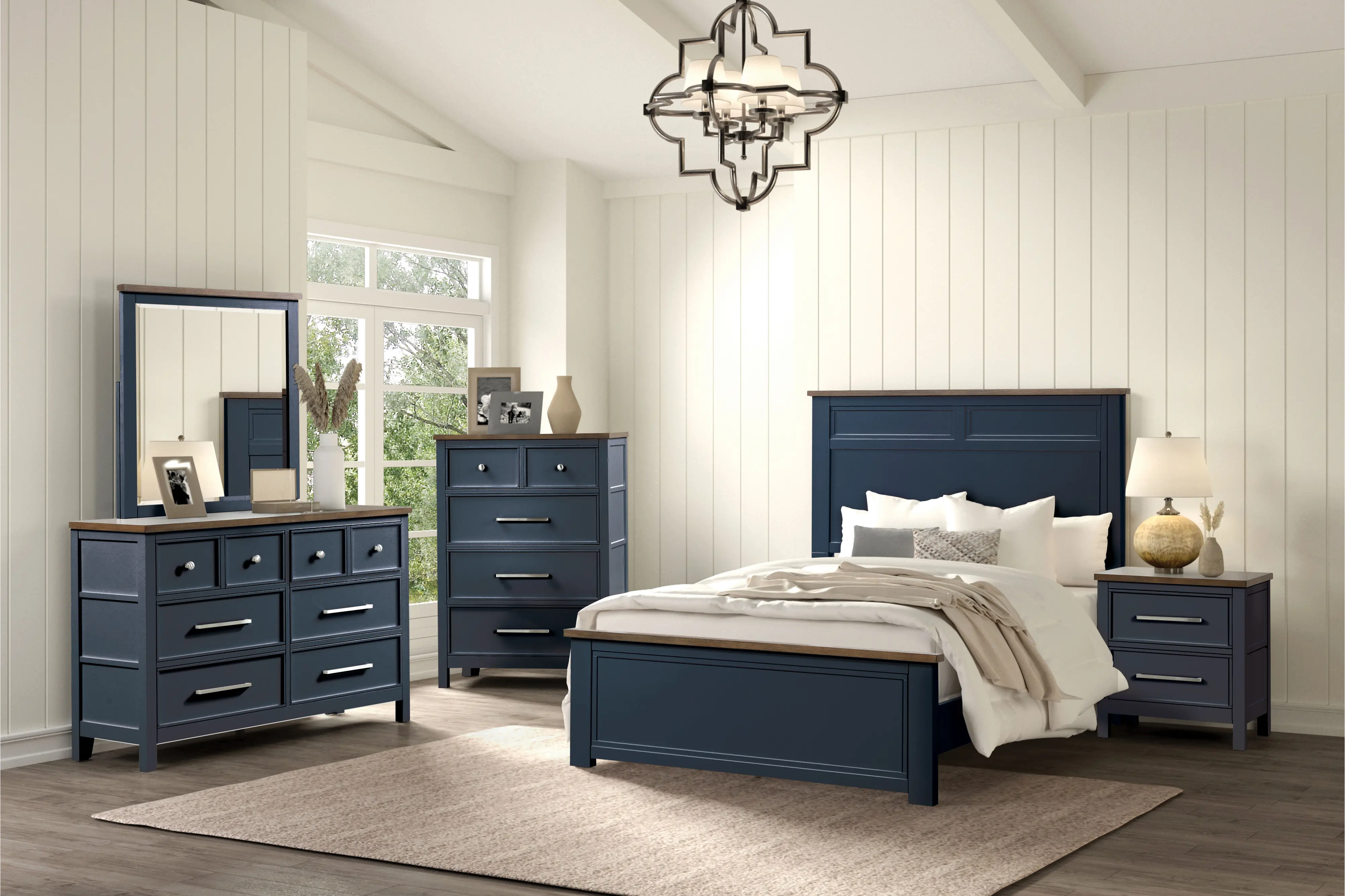 Parker Blue and Brown Dresser-11